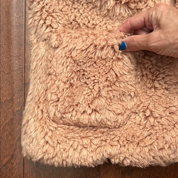 Zara Girls Beige Sherpa Vest with Hood, Size 7/8 - Picture 4 of 8